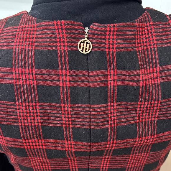Tommy Hilfiger Red and Black Plaid Midi Dress - Picture 2 of 4